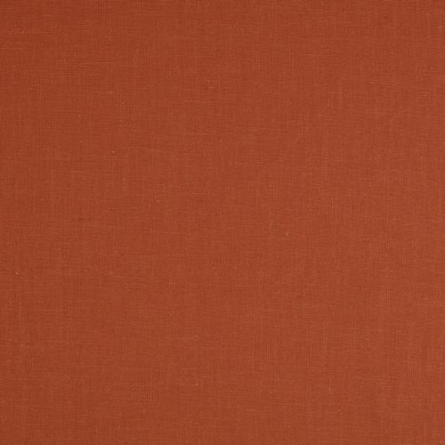 Tissu lin et coton uni lavé terracotta
