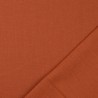 Tissu lin et coton uni lavé terracotta