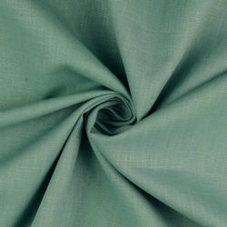 Tissu lin et coton uni lavé vert sauge