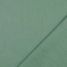 Tissu lin et coton uni lavé vert sauge