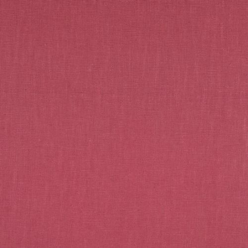 Tissu lin et coton uni lavé framboise