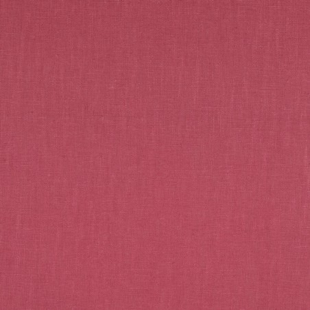 Tissu lin et coton uni lavé framboise