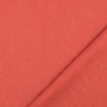 Tissu lin et coton uni lavé corail 