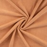Tissu jersey velour cotelé abricot doux