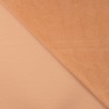 Tissu jersey velour cotelé abricot doux