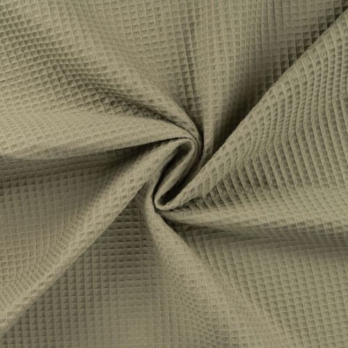 Tissu nid d'abeille vert sauge 