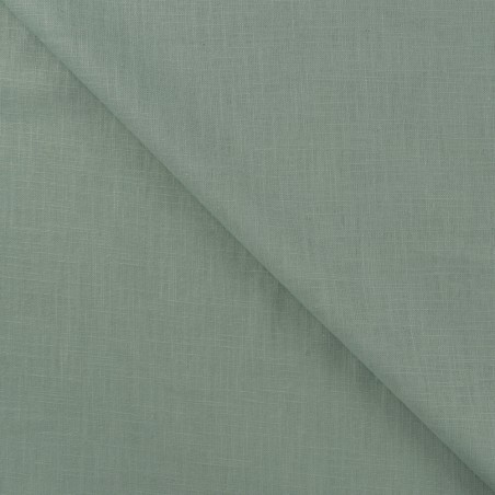 Tissu lin vert celadon