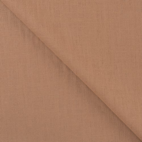 Tissu lin sucre roux