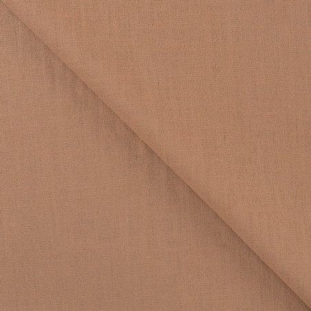 Tissu lin sucre roux