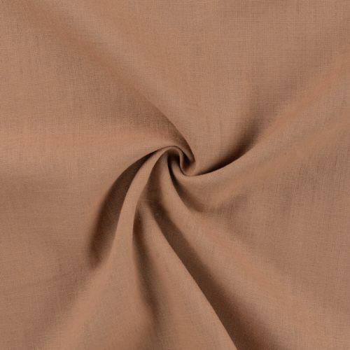 Tissu lin sucre roux