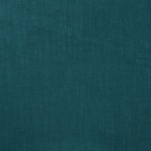 Tissu lin bleu canard 