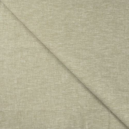 Tissu lin coton vert sauge chiné