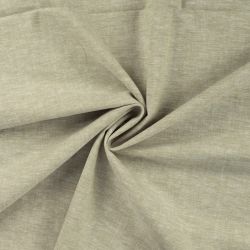 Tissu lin coton vert sauge chiné