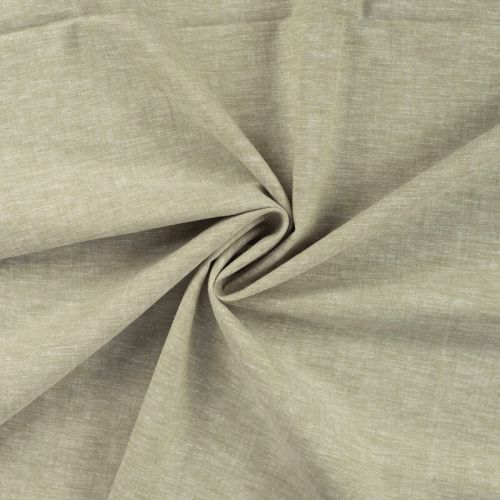 Tissu lin coton vert sauge chiné