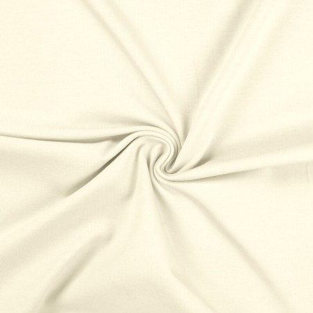Tissu jersey uni écru