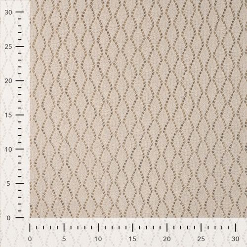Tissu dentelle crochet coton beige