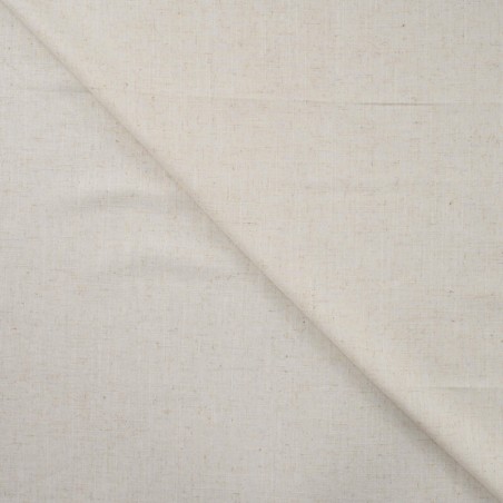 Tissu viscose et lin beige chiné