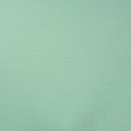 Tissu double gaze vert menthe clair