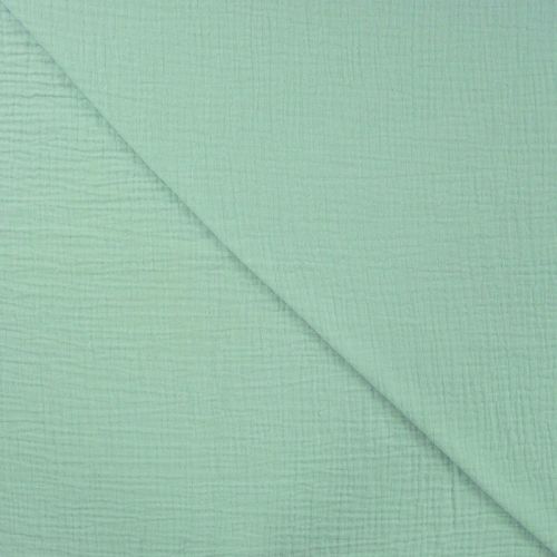 Tissu double gaze vert menthe clair