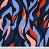 Tissu viscose Ecovero Zebra bleu