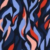 Tissu viscose Ecovero Zebra bleu