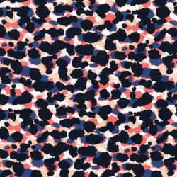 Tissu viscose satin léo marine