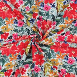 Tissu viscose fresh garden