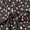 Tissu viscose fleurs bubble fond noir