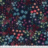 Tissu viscose garden by night fond marine