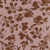 Tissu viscose stretch fleurs marron fond vieux rose
