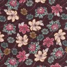 Tissu twill viscose stretch dahlia aubergine