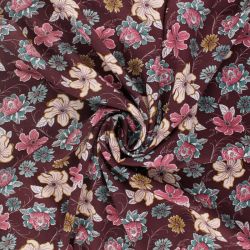 Tissu twill viscose stretch dahlia aubergine