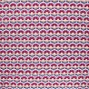 Tissu viscose fleurs scandi aubergine
