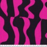 Tissu crêpe viscose abstrait bleu marine/fuchsia