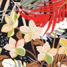Tissu viscose stretch jungle Tiaré fond noir