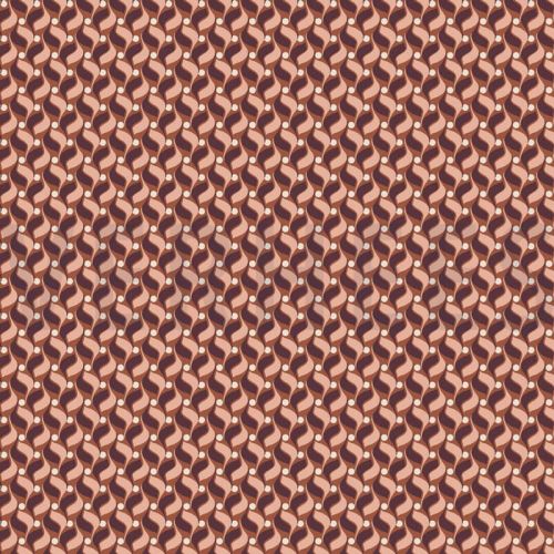 Tissu viscose stretch géométrique brique