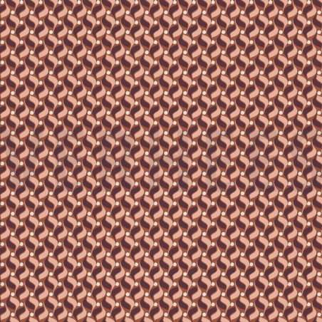 Tissu viscose stretch géométrique brique