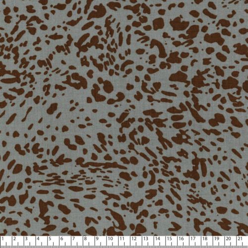 Tissu viscose jaguar fond vert mousse