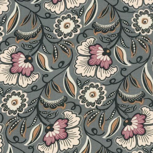 Tissu viscose fleurs paisley fond vert celadon
