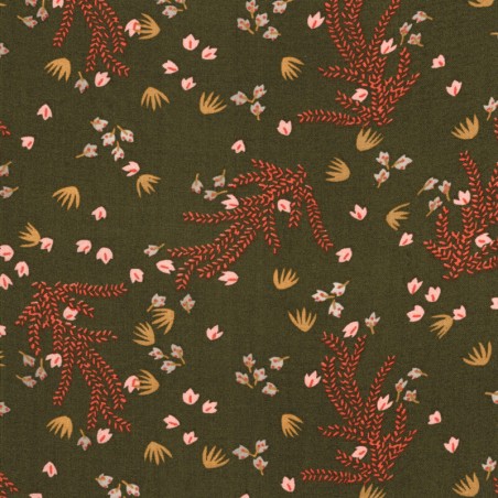 Tissu viscose Hosia fond Bronze