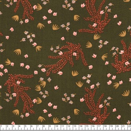 Tissu viscose Hosia fond Bronze