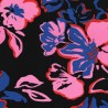 Tissu viscose EcoVero fleurs fond noir