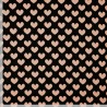 Tissu jersey coeur rose poudré fond noir Tissu jersey coeur rose poudré fond noir