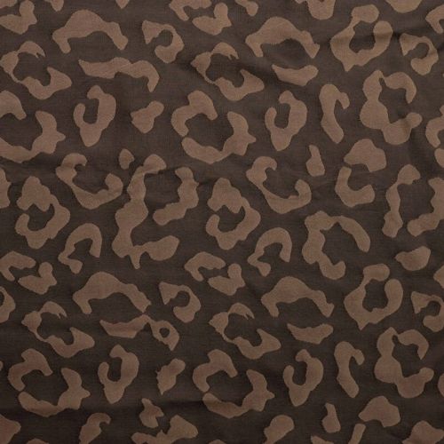 Tissu viscose jacquard léo taupe