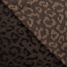 Tissu viscose jacquard léo taupe
