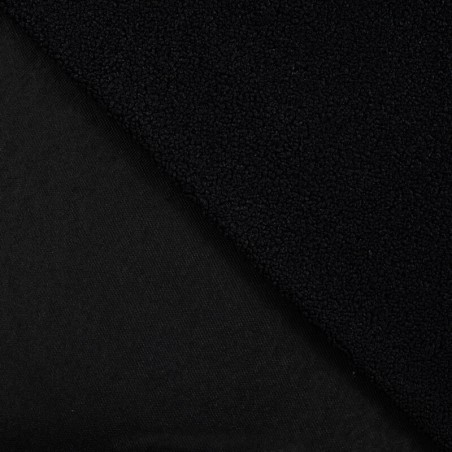 Tissu Teddy bouclette noir 