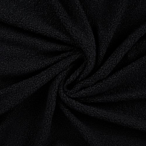 Tissu Teddy bouclette noir 