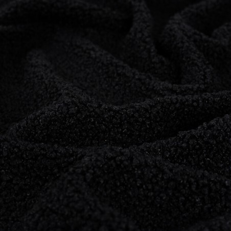 Tissu Teddy bouclette noir 