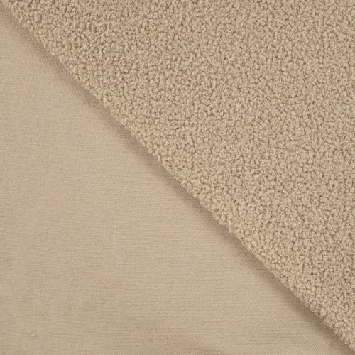 Tissu Teddy bouclette marron glacé