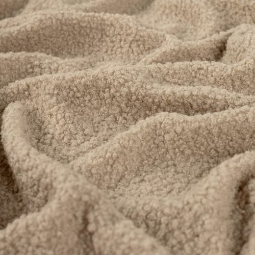 Tissu Teddy bouclette marron glacé